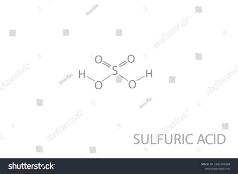 Sulfuric Acid Molecular Skeletal 3d Chemical Stock Vector Royalty Free 2167393289 Shutterstock