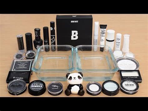 Panda Slime ASMR - Coloring Clear Slime with Makeup and Eyeshadow ...