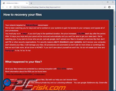 Robbinhood Ransomware Decryption Removal And Lost Files Recovery