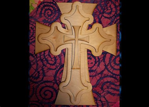 Unfinished Wood Layered Stack Crosses Kit Style May A Etsy