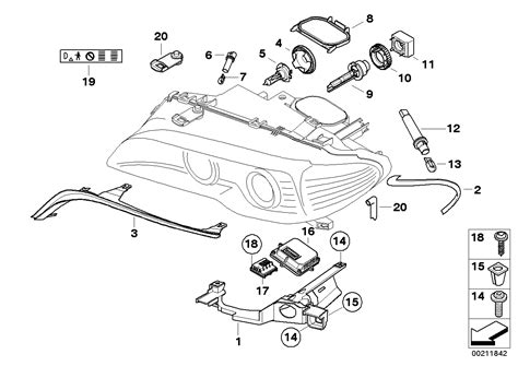 63126947822 Genuine Bmw Repair Kit Headlight