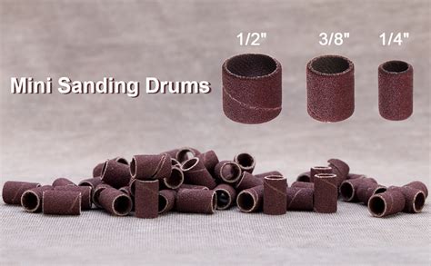 Harfington Pcs Sanding Drums Inch Mini Sanding Sleeves Grit