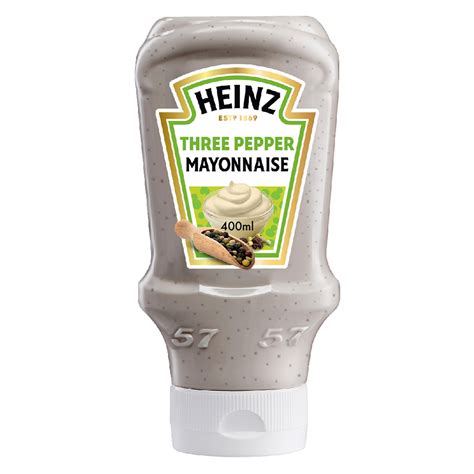 Heinz 3 Pepper Mayonnaise Top Down Squeezy Bottle 400 Ml Online At Best Price Mayonnaise