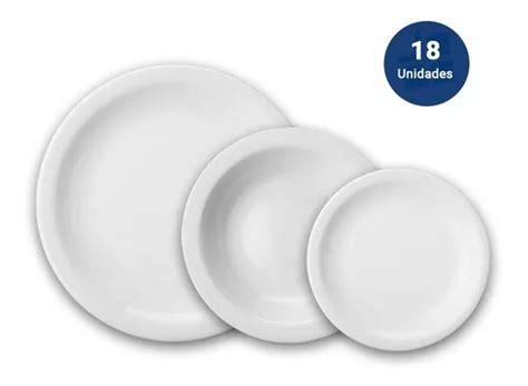 Set X Platos Playo Postre Hondo Porcelana Verbano Recta