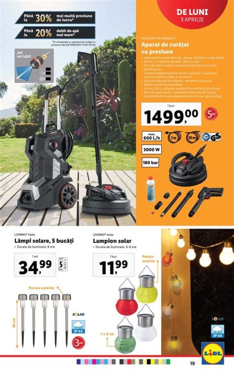 Catalog Oferte Lidl Parkside Si Livarno Gradina De Luni Aprilie