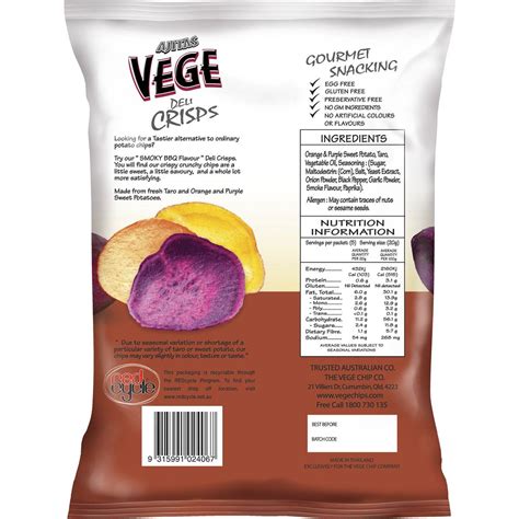 Vege Chips Deli Crisps Smokey Bbq G Woolworths