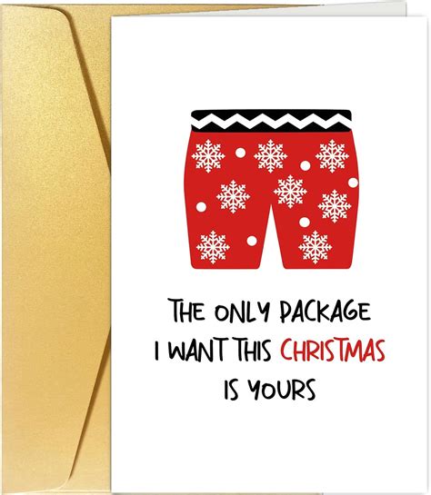 Spercy Funny Christmas Card For Him Naughty Christmas Card For Husband Boyfriend