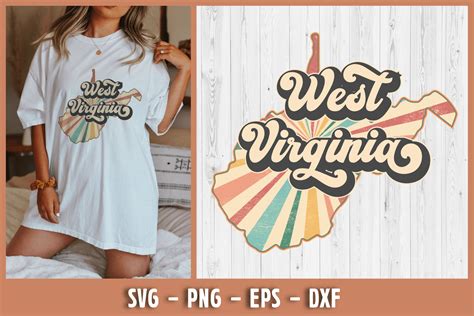 West Virginia State Retro Vintage Map Graphic By Matchi Studio