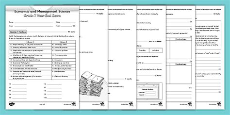 Grade 7 Economic Management Sciences Term 4 Test Twinkl