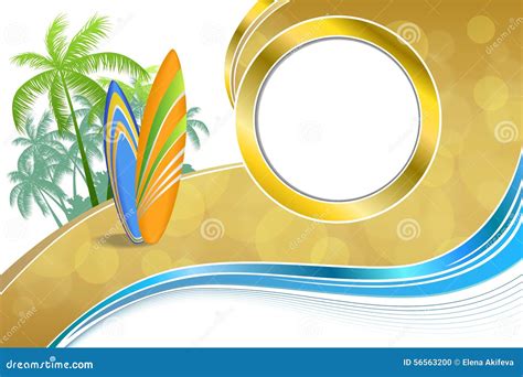 Abstract Background Sea Coast Holidays Design Orange Green Surfboards