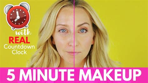 5 Minute Makeup Tutorial Challenge With Easy Contouring And Highlighting Youtube