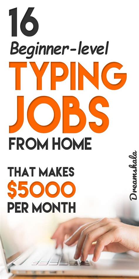 Legit Typing Jobs From Home That Pay Really Well In