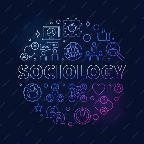 Premium Vector Sociology And Social Interaction Concept Vector Round