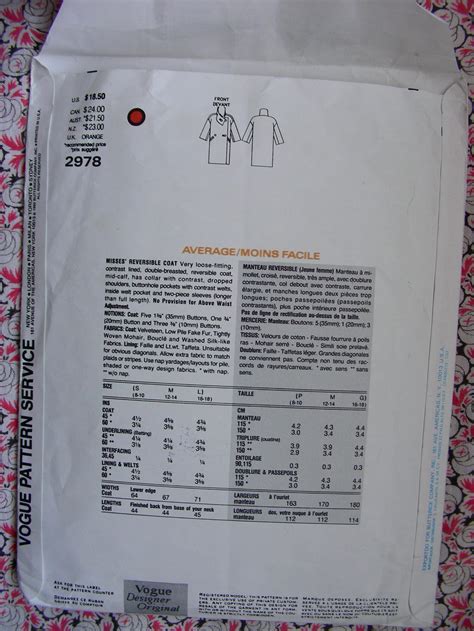 UNCUT Issey Miyake Designer Vogue Pattern 2978 Misses Etsy