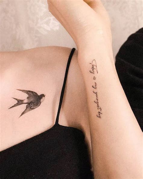 Hermosos Tatuajes De Pájaros Simples Y Pequeños Amazing2you