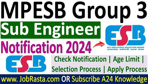 Mpesb Group Sub Engineer Recruitment Notification Out For