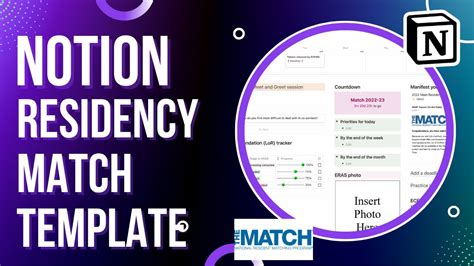 Notion Dashboard For Residency Match Eras Nrmp Youtube