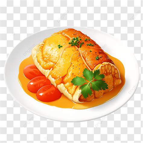 Omurice Omelet Omelet Rice Japanese Food Png Transparent Image And