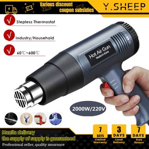 Original Heavy Duty Heat Gun 2000W Hot Air Blower Gun For Plastic Lazada PH