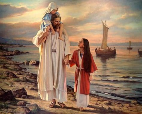 Walk With Me Is A Painting That Depicts Jesus Christ Walking With