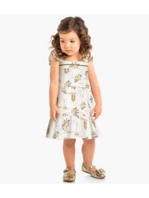 Vestido Infantil Milon Cotton Off White Compre Agora Dafiti Brasil