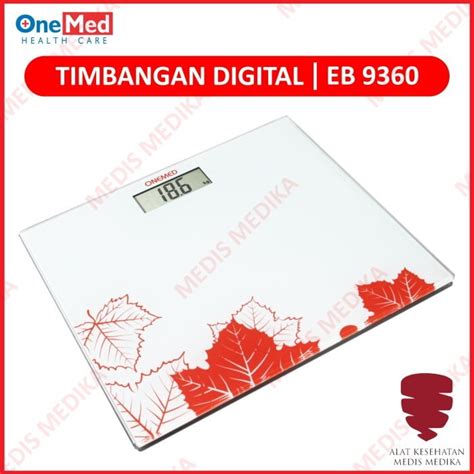 Timbangan Berat Badan Digital EB9360 Onemed Kaca Motif Elegant Scale