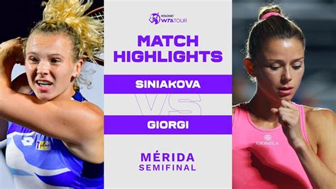 Katerina Siniakova Vs Camila Giorgi M Rida Semifinal Wta