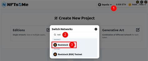 How To Create An NFT Project On Rootstock With NFTs2Me NFTs2Me