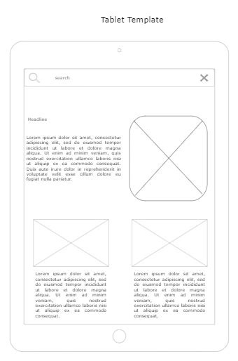 Tablet Wireframe Templates Editable Online EdrawMax