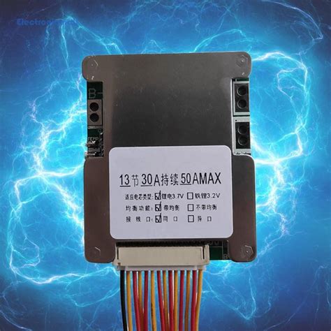 [ElectronicMall01.th] Bms 13S บอร์ดวงจรแบตเตอรี่ลิเธียม 48V 50A สําหรับ ...