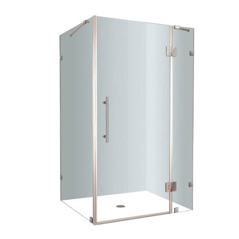 Aston Avalux 48 Inch X 36 Inch X 72 Inch Frameless Shower Stall In Stainless Steel The Home