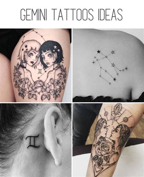 Stunning And Non Boring Gemini Tattoos Our Mindful Life Gemini