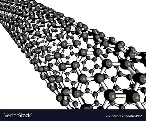 Carbon Nanotube Molecular Model Royalty Free Vector Image