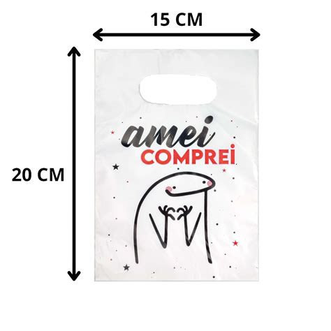 Sacola Plástica 15x20 Pct 50 unidades Flork Apaixonar KDU