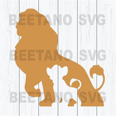 Cutting File Simba The Lion King 17 Svg Dxf Eps Pdf Png Cricut Vector