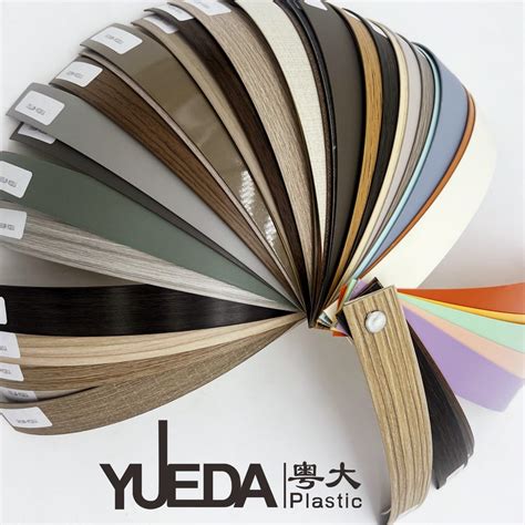 Yueda Woodgrain Plastic Strips Pvc Edge Banding Tape Trim For Panels