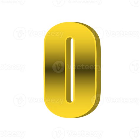 Gold Number 0 With Transparent Background 31426543 Png