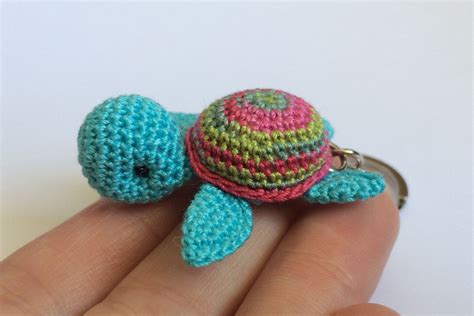 TORTUE de Mer AMIGURUMI Porte Clé Miniature au crochet Fait Etsy