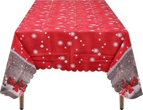 Weddecor Christmas Table Cloth X Cm Rectangular Christmas