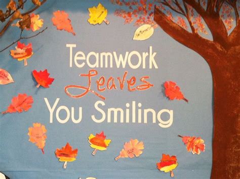 Autumn Bulletin Board Display Work Bulletin Boards Teamwork Bulletin