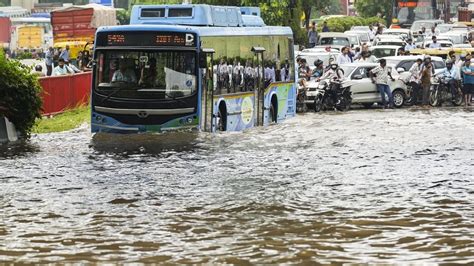 Delhi Deluge Severe Waterlogging And Traffic Chaos Cause Fatalities