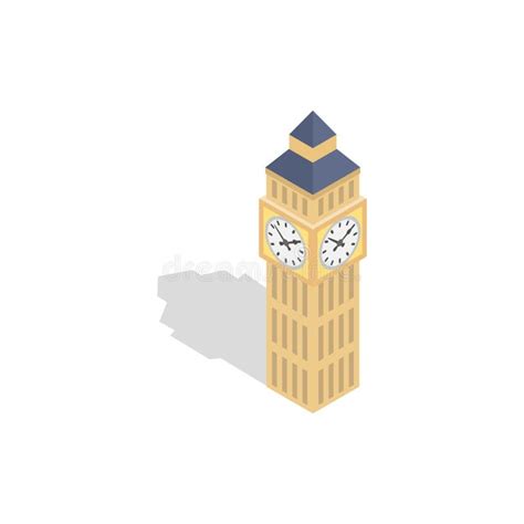 Big Ben Icon Isometric 3d Style Stock Illustration Illustration Of