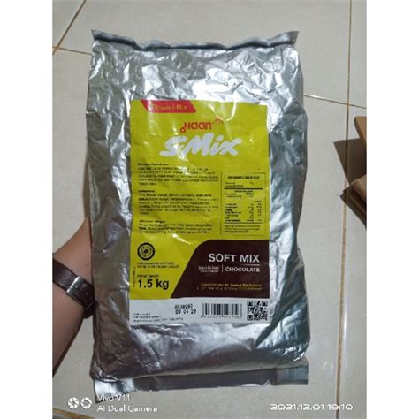 Jual 1 5kg Haan S Mix Soft Mix Chocolate Bubuk Ice Cream Dessert Mix Bubuk Es Susu Rasa