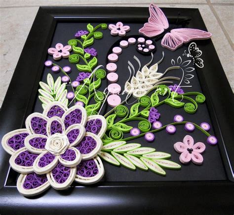 Ayani Art Purple Pink And Green Quilling Quilling Patterns