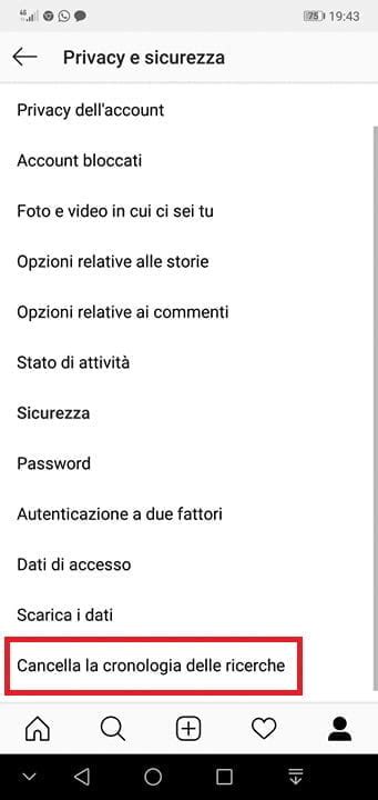 Cancellare La Cronologia Delle Ricerche Su Instagram