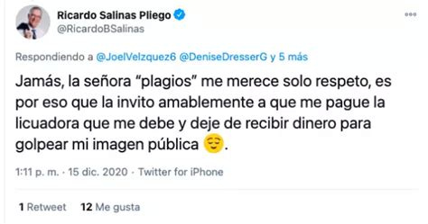 Ricardo Salinas Pliego Y Denise Dresser Vuelven A Enfrentarse En Twitter