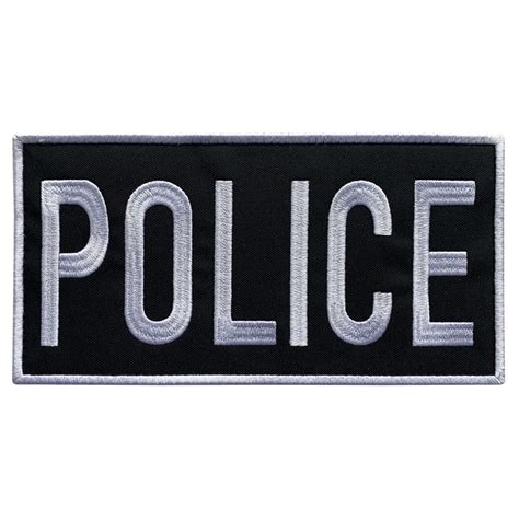 uuKen 8x4 inches Large Embroidery Cloth Fabric Police Vest Patch 4x8 i