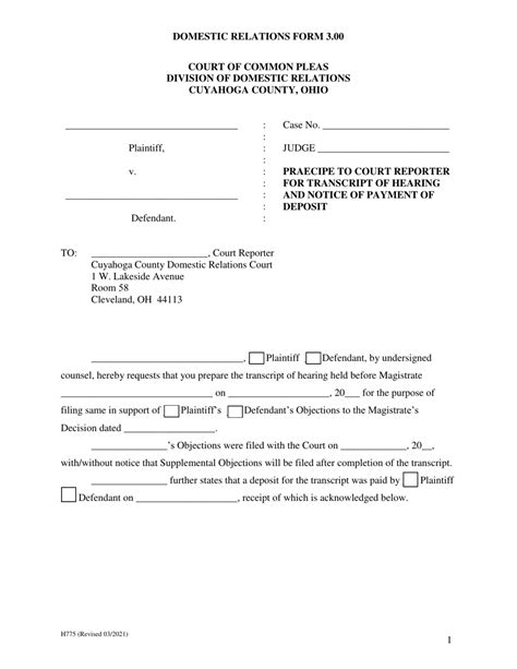 Domestic Relations Form 3 00 H775 Fill Out Sign Online And