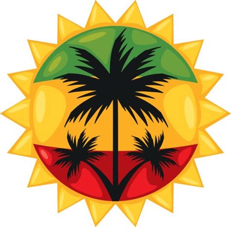 Reggae Flag Symbol Royalty Free Vector Image Vectorstock