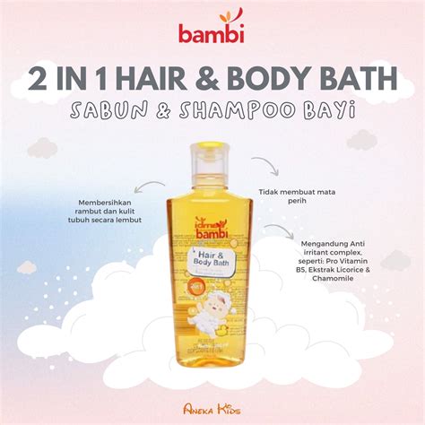 Jual Bambi Sabun Shampoo Bayi In Hair And Body Bath Ml